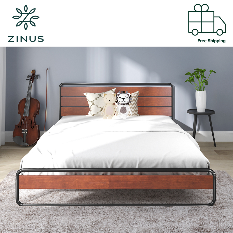 Zinus Horizon Metal Wooden Platform- Single , Super Single , Queen size