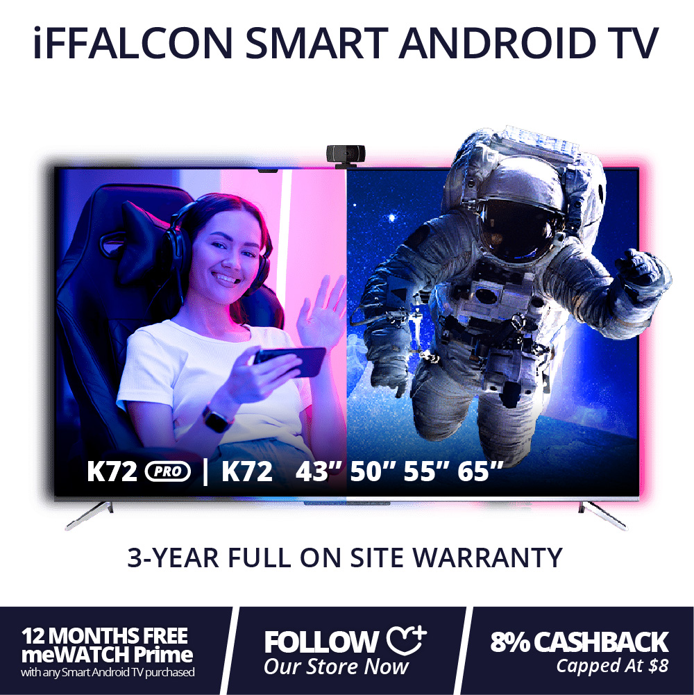 iFFALCON K72 4K QUHD Micro Dimming Smart TV 43 50 55 65 inch | Cinematic Dolby Vision Atmos Audio | HDMI 2.1 | MEMC | 5G Dual Wi-Fi | Hands-Free Voice Control 2.0 | AirPlay Google Play Store Youtube N