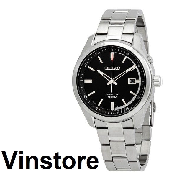 [Vinstore] Seiko SKA719 Kinetic Black Dial 100M Stainless Steel Analog Men Watch SKA719P1 SKA719P