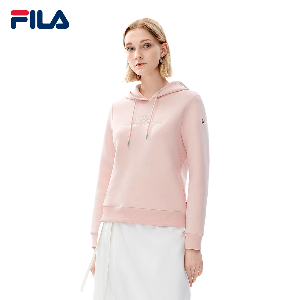 Women's Rhinestone FILA Logo Hoodie