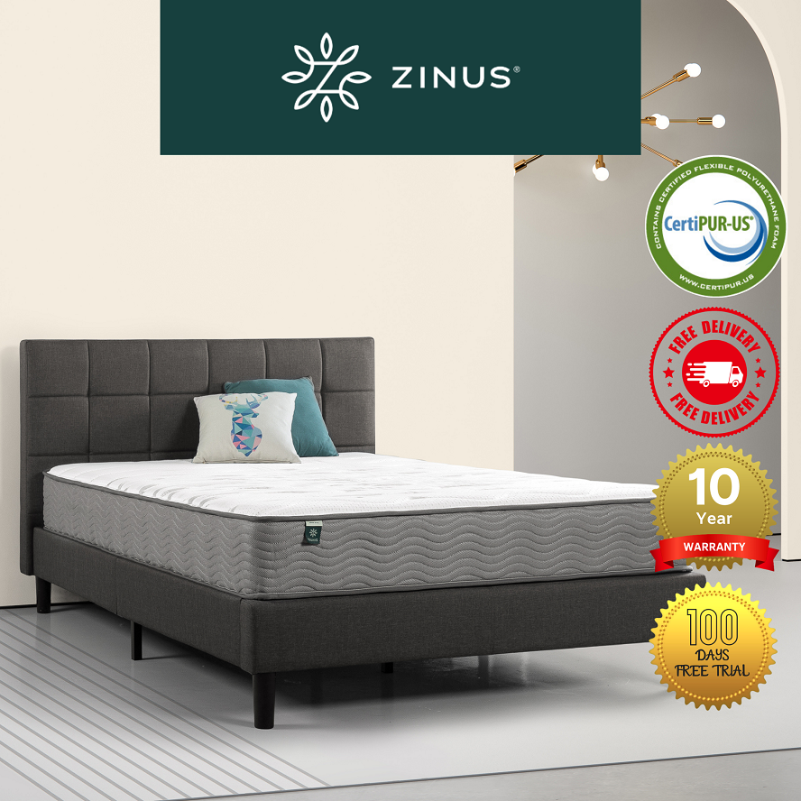 Zinus 25cm Tight Top iCoil Pocketed Spring Mattress (10 inch) - Single , Super Single , Queen , King size