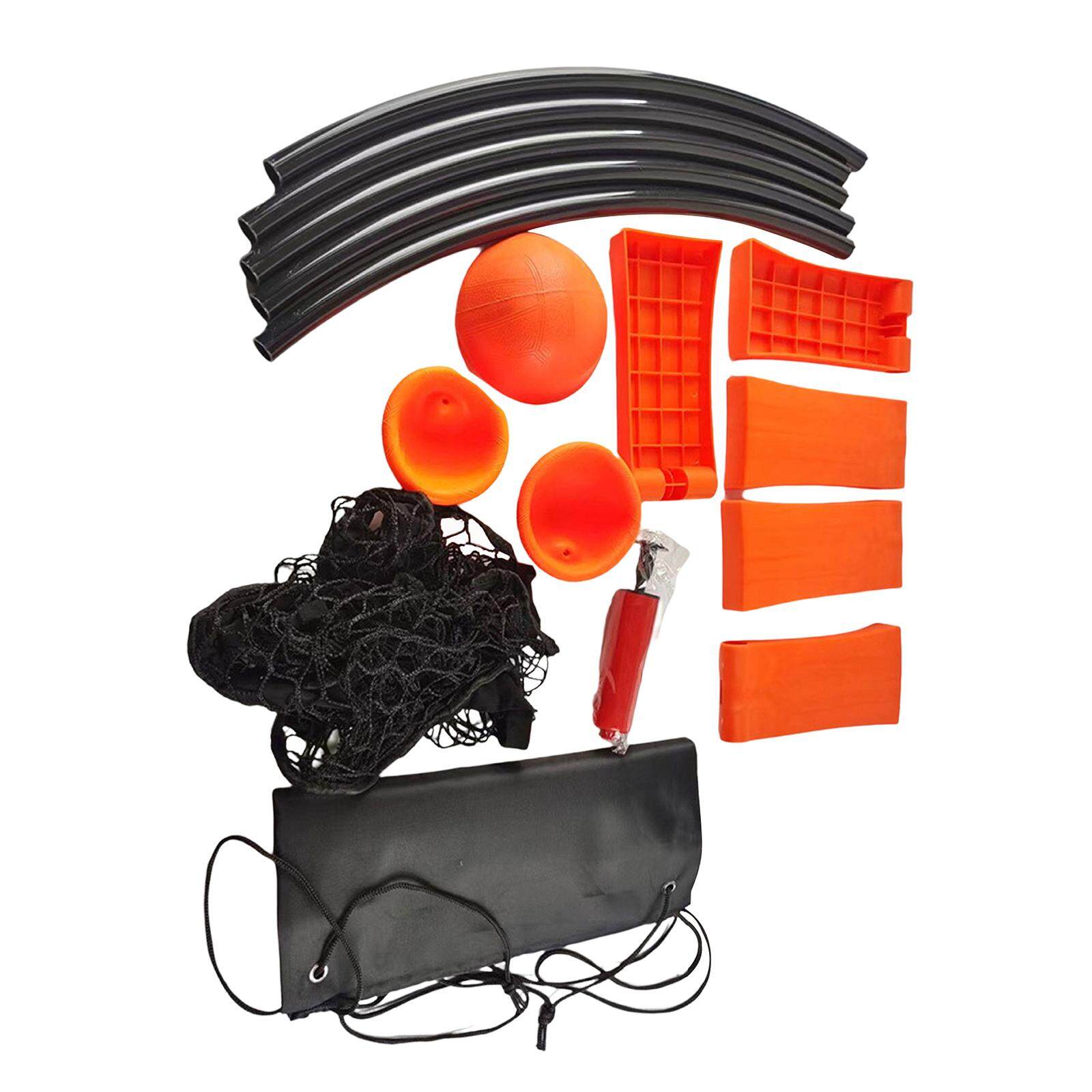 Perfeclan Beach Spike Game Set with 3 Balls Volleyball Net Summer Yard Home Garden Toy