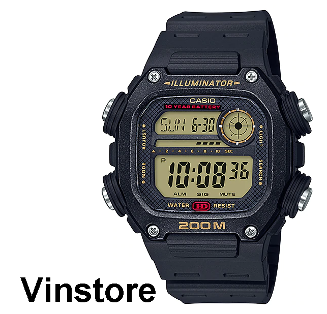 [Vinstore] Casio DW-291H Illuminator Digital Black Resin Band Men Watch DW-291H-9AV DW-291H-9A DW-291H-9